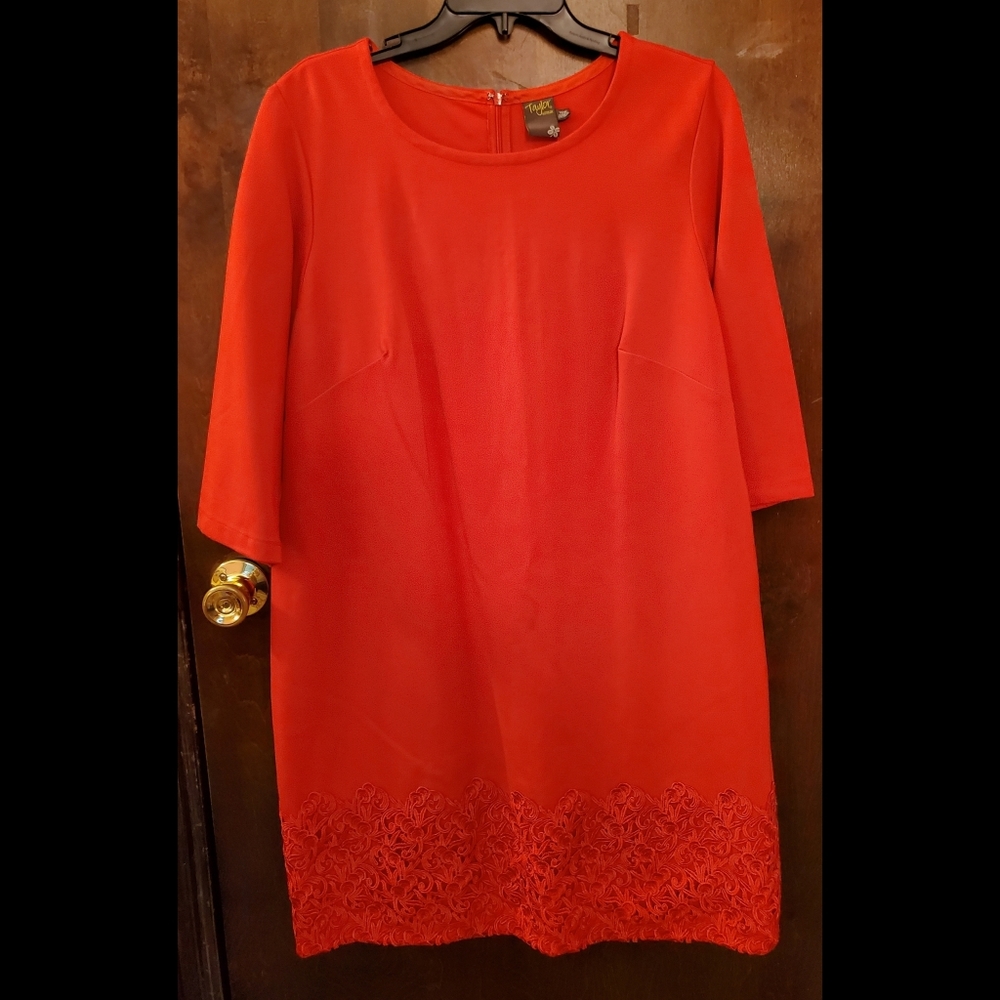 Taylor Woman red knit dress size 16W